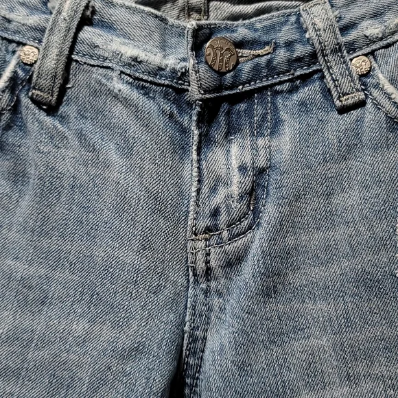 Miss Me Marilyn 26 Bootcut Patchwork Boho Cottagecore Indie Distressed Blue Jean - Picture 8 of 16